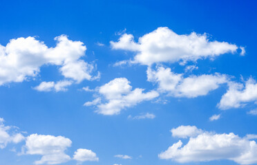 White clouds in blue sky