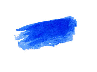 Abstract blue watercolor background isolated on a white