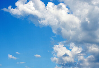 White clouds in blue sky