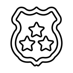 Police Badge line icon