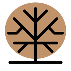 Dry tree icon