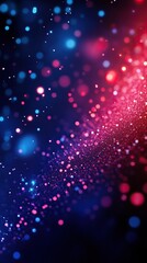 A mesmerizing cosmic background featuring vibrant lights and sparkling particles in shades of blue and red, perfect for digital art.