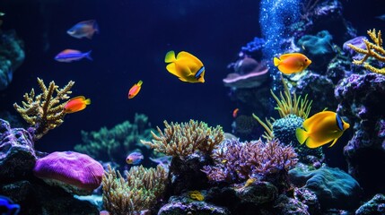Vibrant Coral Reef Aquarium