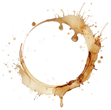 Coffee stain splash art