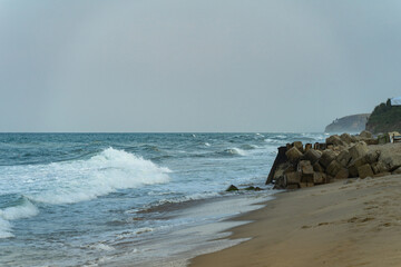 Evening  time at the seashore with relaxing landscape