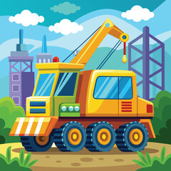 Fototapeta premium Construction vehicle illustration