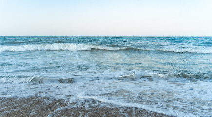 Evening  time at the seashore with relaxing landscape