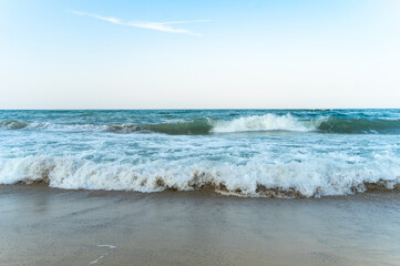 Evening  time at the seashore with relaxing landscape