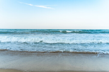 Evening  time at the seashore with relaxing landscape