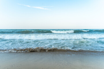 Evening  time at the seashore with relaxing landscape