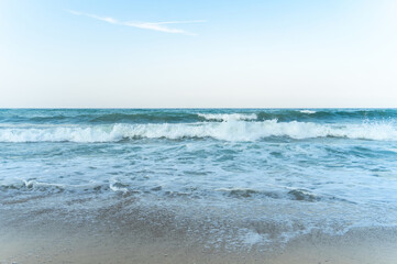 Evening  time at the seashore with relaxing landscape