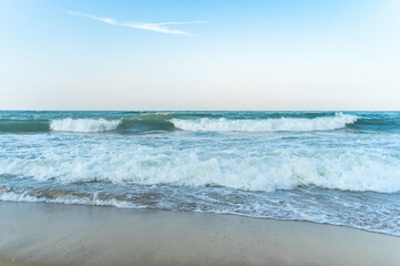 Evening  time at the seashore with relaxing landscape