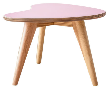 recommend clip art: Heart-shaped pink wooden table