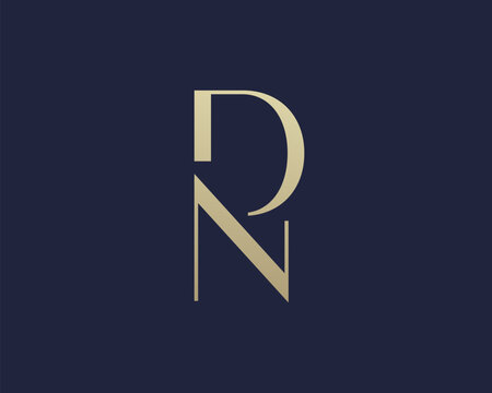 DN letter logo icon design. Classic style luxury initials monogram.