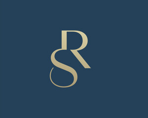 RS or SR letter logo icon design. Classic style luxury initials monogram.