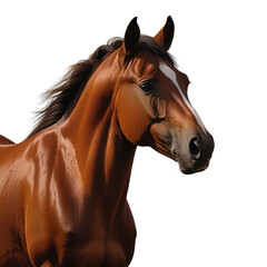 Fototapeta premium horse head isolated on white. 