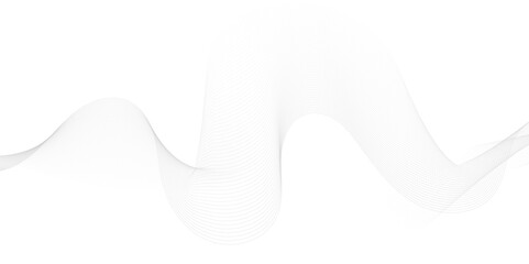 Abstract elegant white background with flowing line waves. Wavy gray lines on abstract background. Vector design