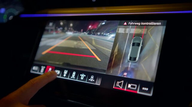 The Advanced Car Dashboard Interface incorporates innovative Parking Assistance features