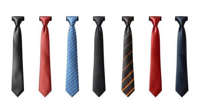 colorful tie isolated on transparent background