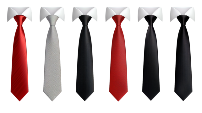 colorful tie isolated on transparent background