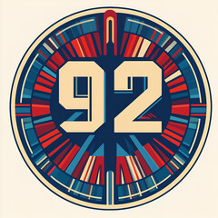 Obraz premium Logo design idea for a watch store incorporating the number 92.