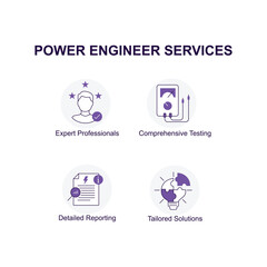 Advanced Electronic Engineering Services icons with editable stroke.