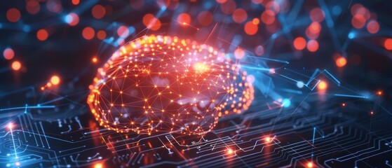 Futuristic Technology Concept: Advanced Machine Learning Algorithms in Action