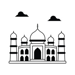 Iconic picture of taj mahal