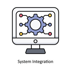 System Integration vector filled outline Icon Design illustration. Graphic Design Symbol on White background EPS 10 File
