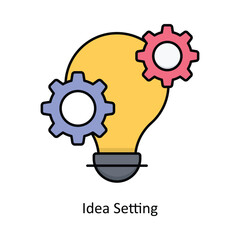 Idea Setting vector filled outline Icon Design illustration. Graphic Design Symbol on White background EPS 10 File