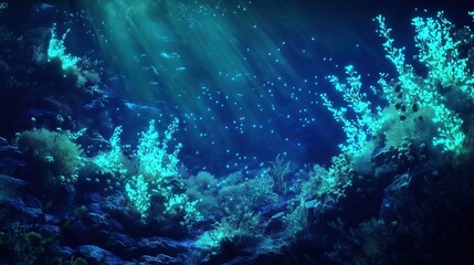 Fototapeta premium Underwater Algae and coral.