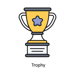 Award vector filled outline Icon Design illustration. Graphic Design Symbol on White background EPS 10 File