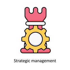 Strategic management  vector filled outline Icon Design illustration. Graphic Design Symbol on White background EPS 10 File