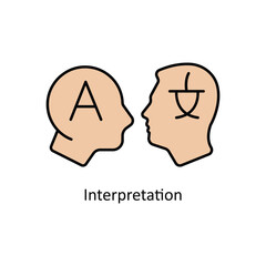 Interpretation vector filled outline Icon Design illustration. Graphic Design Symbol on White background EPS 10 File