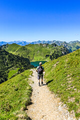 Stockhorn, Stockfeld, Oberstocke, Oberstockensee, Sattelspitz, Pfaffli, Stockeflue, Bergsee, Wanderweg, Alpen, Berner Oberland, Simmental, Sommer, Schweiz