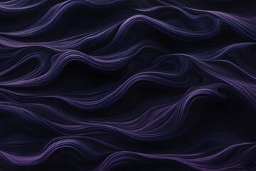 Obraz premium Deep rich waves in dark blues purples and blacks with a luxurious velvety texture, Ai Generated