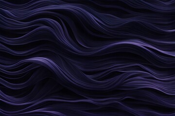 Obraz premium Deep rich waves in dark blues purples and blacks with a luxurious velvety texture, Ai Generated