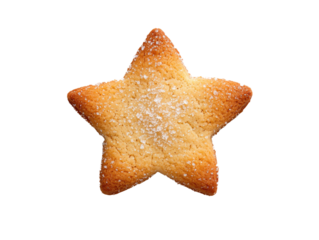 Delicious star-shaped cookie sprinkled with sugar, perfect for festive occasions and sweet treats.