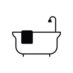 Bathtub vector icon