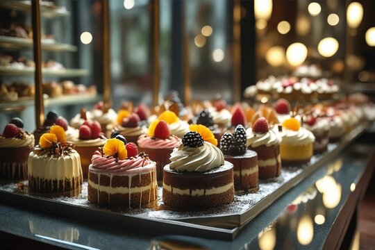 Sweet Temptations: A Display of Decadent Desserts