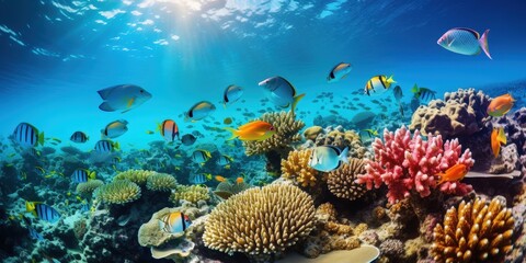 Obraz premium Vibrant Coral Reef Ecosystem