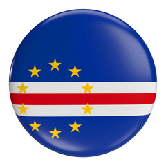 Cape Verdean round flag icon with transparent background. Africa Cup of Nations