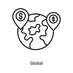 Obraz premium Global vector filled outline Icon Design illustration. Graphic Design Symbol on White background EPS 10 File