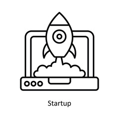 Startup vector filled outline Icon Design illustration. Graphic Design Symbol on White background EPS 10 File