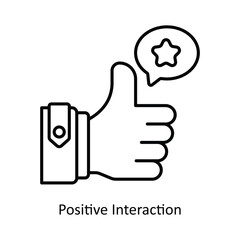 Positive Interaction vector filled outline Icon Design illustration. Graphic Design Symbol on White background EPS 10 File