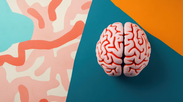 A human brain visualized alongside an AI-powered neural network