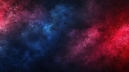 Abstract Galaxy Background with Red and Blue Nebulae