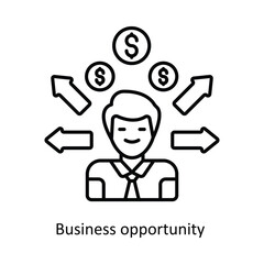 Business opportunity  vector filled outline Icon Design illustration. Graphic Design Symbol on White background EPS 10 File