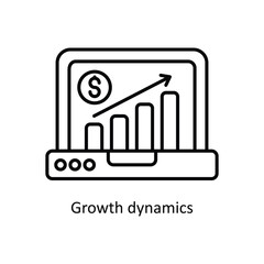 Growth dynamics vector filled outline Icon Design illustration. Graphic Design Symbol on White background EPS 10 File