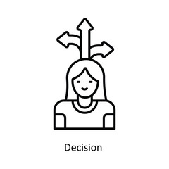 Decision  vector filled outline Icon Design illustration. Graphic Design Symbol on White background EPS 10 File